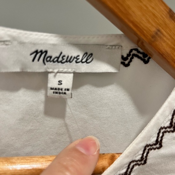 Madewell Embroidered Poplin Balloon-Sleeve Top small NEW Boho cotton cottagecore - Picture 3 of 13